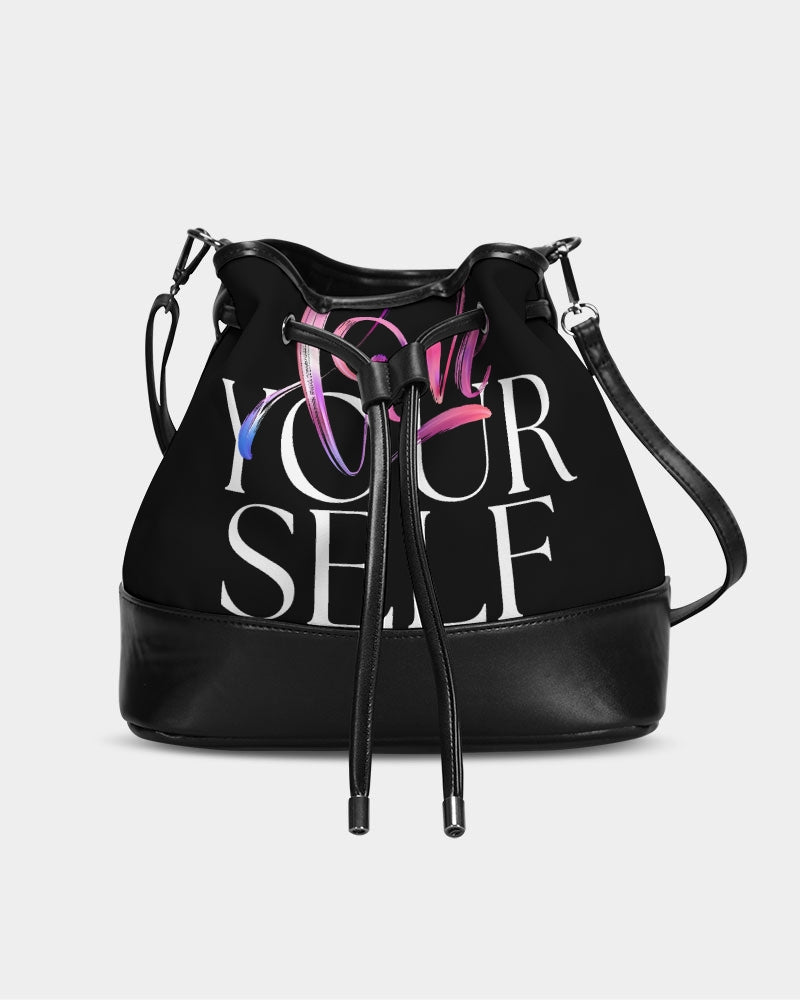 Love Yourself Mini Drawstring Bucket Bag