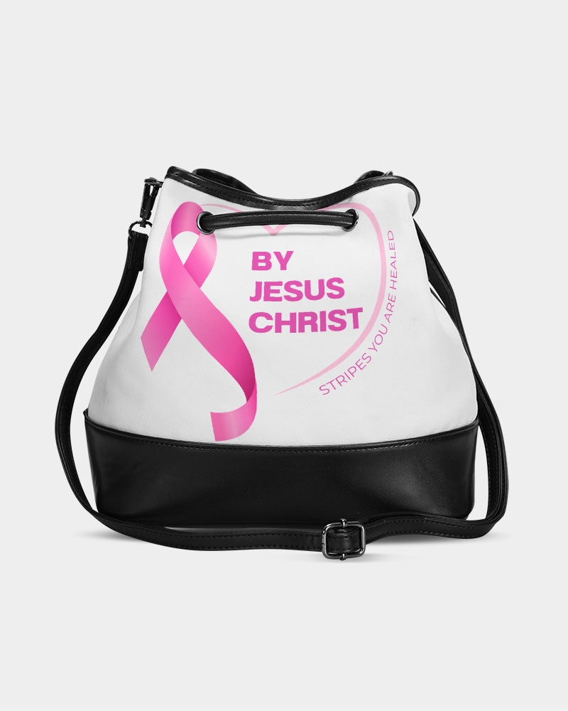 By Jesus Christ Stripes You Are Healed Mini Drawstring Bucket Bag