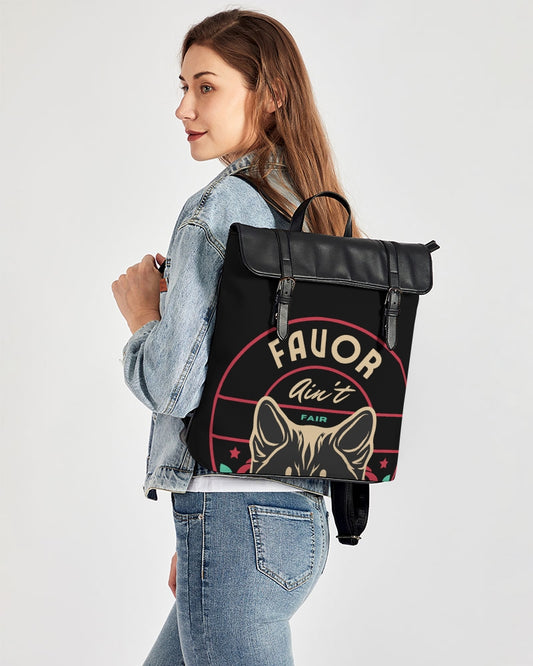 Favor Ain't Fair Casual Flap Backpack