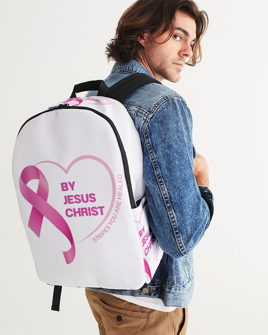 By Jesus Christ Stripes You Are Healed Large Backpack