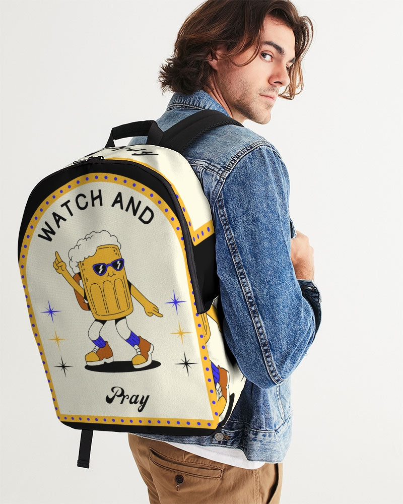 Watch God and Pray Large Backpack