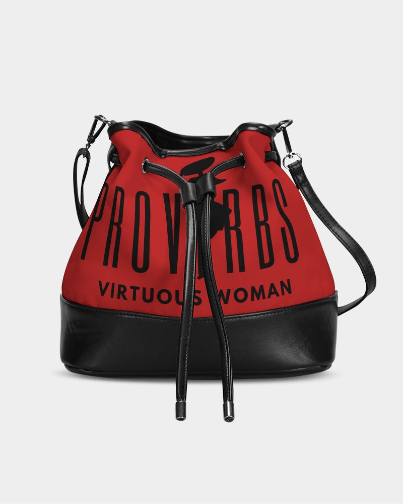 Proverbs Virtuous Woman Mini Drawstring Bucket Bag