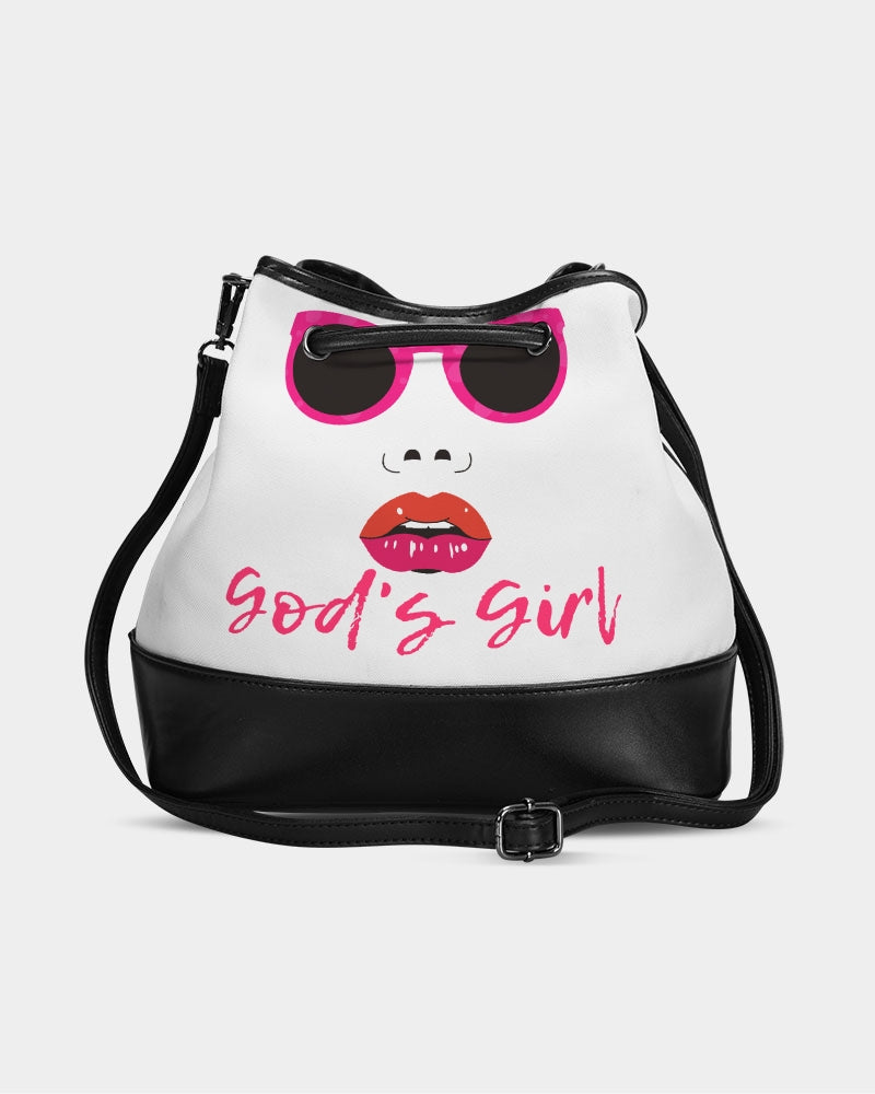 God's Girl Mini Drawstring Bucket Bag