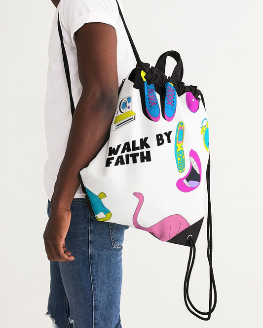 Walk By Faith Drawstring Bag