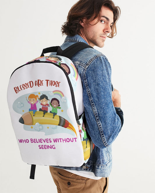 Blessed Are Those Who Believe Without Seeing Large Backpack