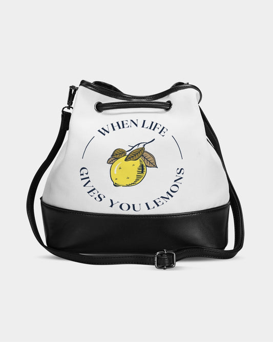 When Life Gives You Lemons Mini Drawstring Bucket Bag