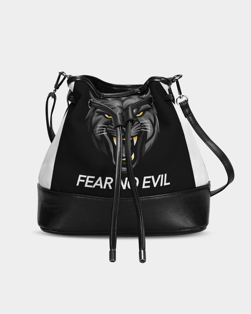 Fear No Evil Mini Drawstring Bucket Bag