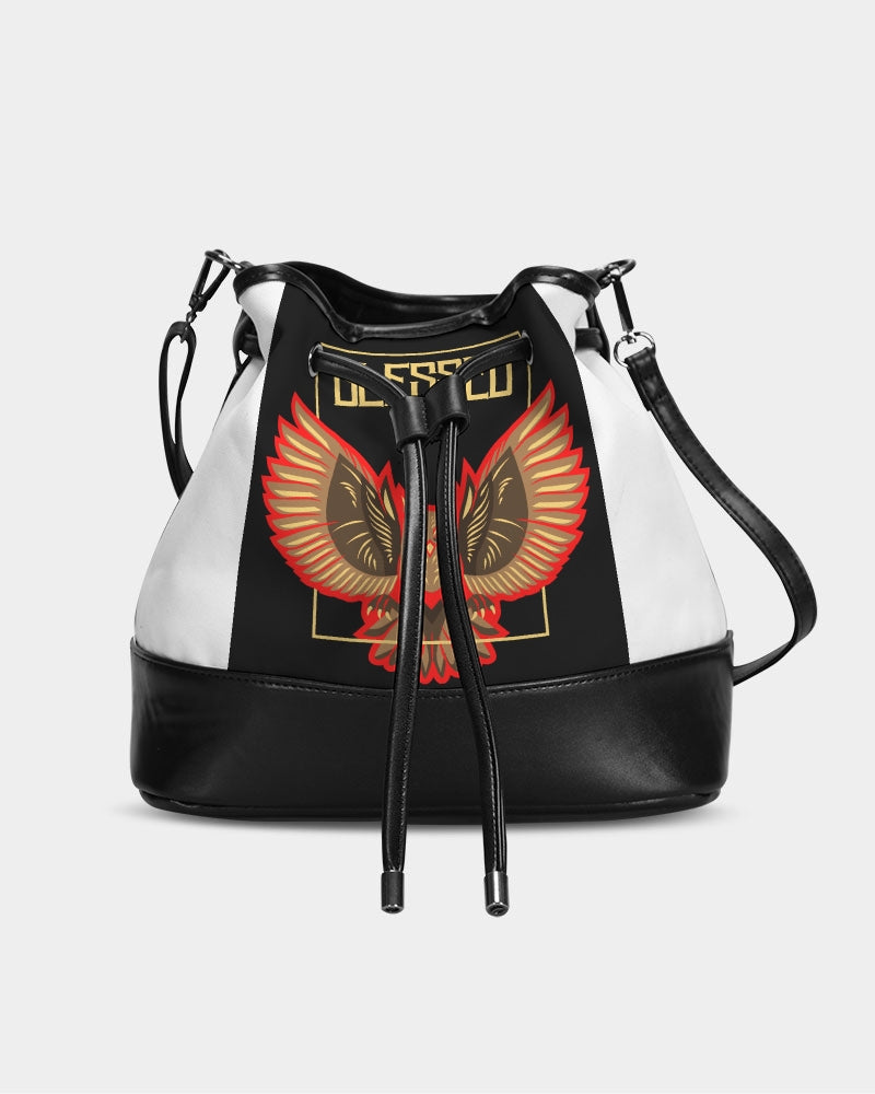 Blessed Mini Drawstring Bucket Bag