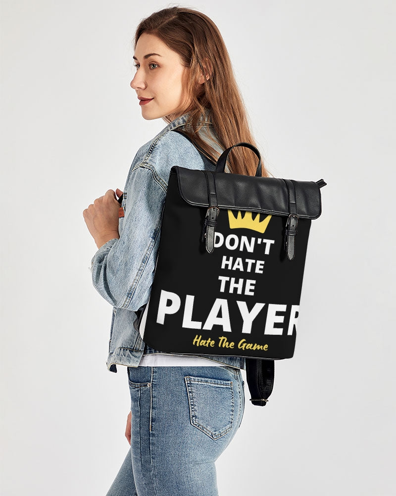 Don't Hate The Player Hate The Game Casual Flap Backpack